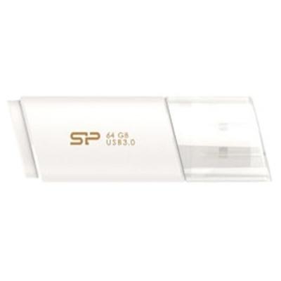 USB флеш накопичувач Silicon Power 64GB Blaze B06 White USB 3.0 (SP064GBUF3B06V1W) - зображення 1