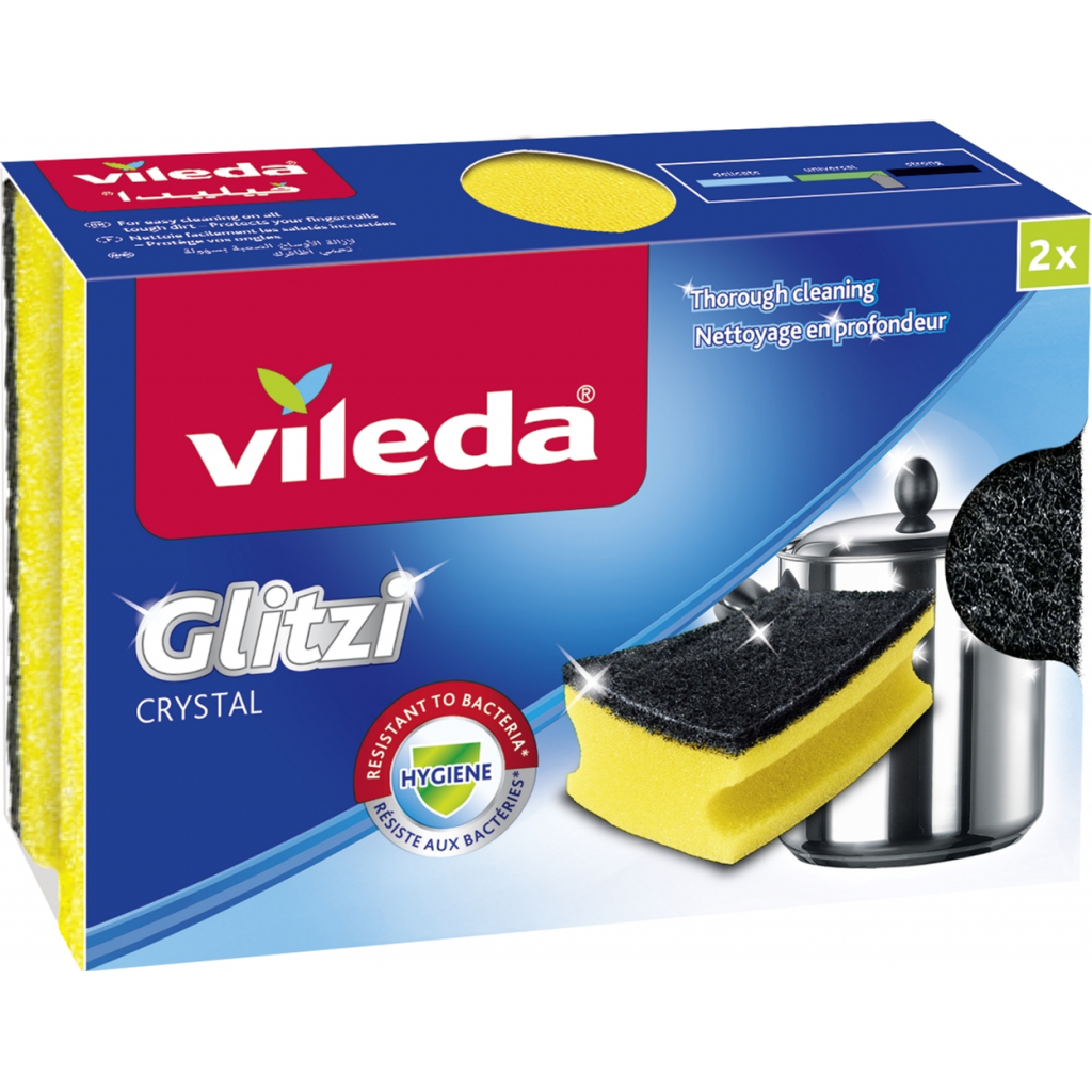 Губки кухонні Vileda Glitzi Crystal 2 шт. (4003790009822) - зображення 1
