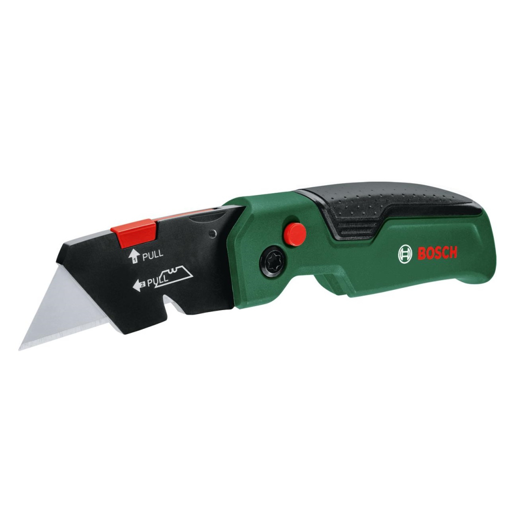 Ніж монтажний Bosch трапецієподібний складний, корпус пластик, 144мм (1.600.A02.75M) - зображення 1