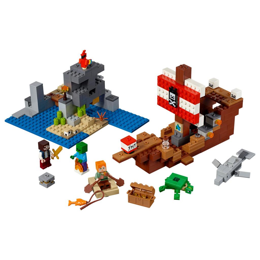 Конструктор LEGO MINECRAFT Пригоди на піратському кораблі 386 деталей (21152) - зображення 2
