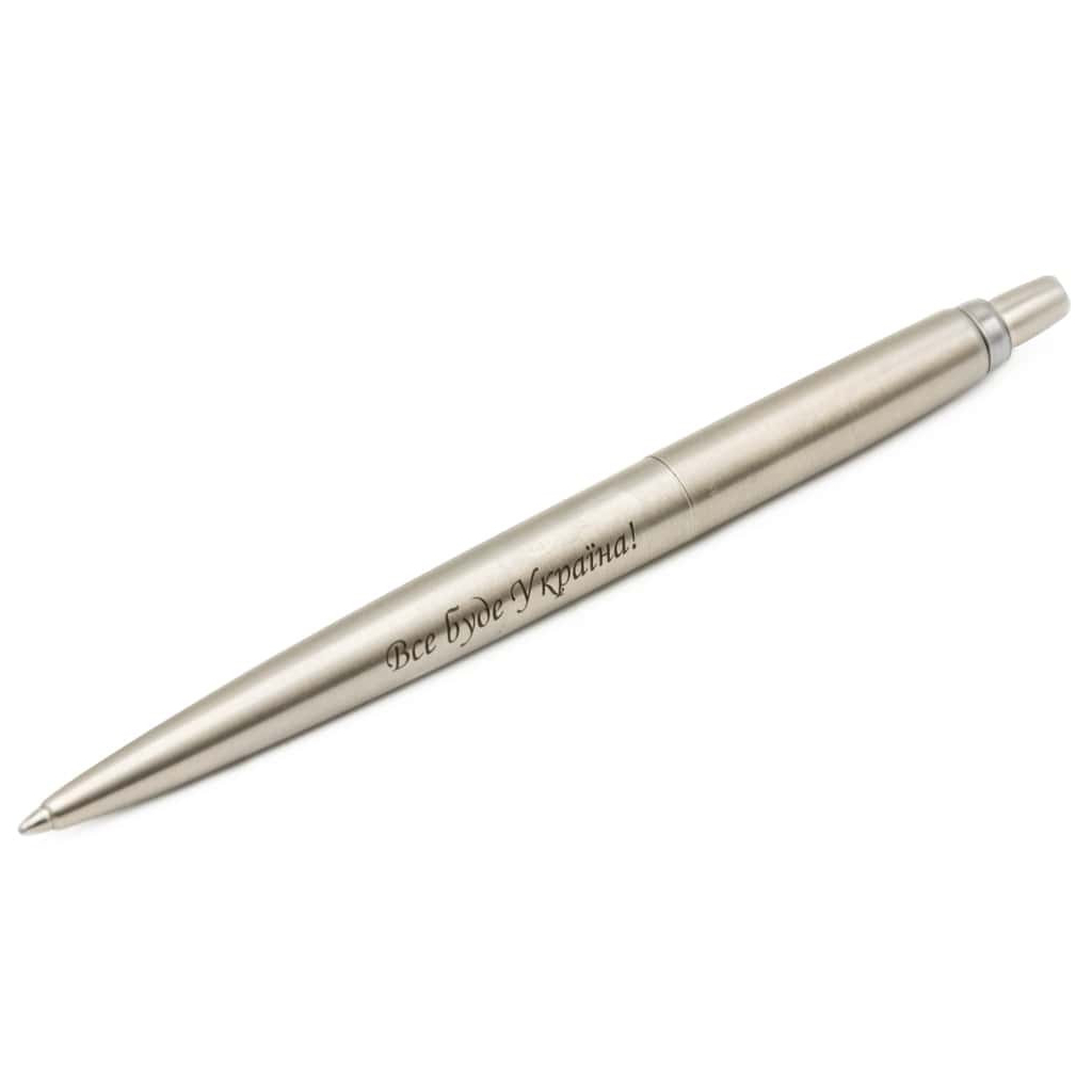 Ручка кулькова Parker JOTTER 17 UKRAINE SS CT BP Трезубец + Все буде Україна! (16132_T214b) - зображення 4