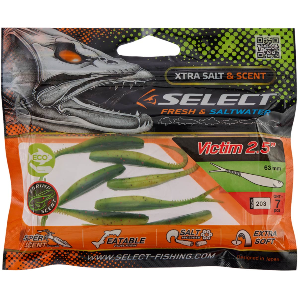 Силікон рибальський Select Victim V-Tail 2.5" 203 (7 шт/уп) (1870.74.25) - изображение 2