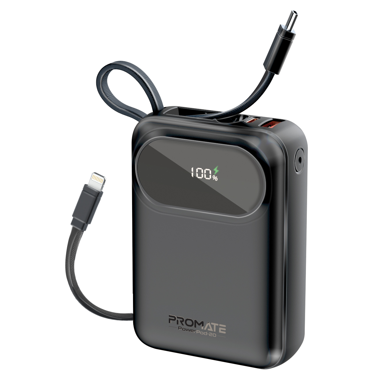 Універсальна мобільна батарея Promate PowerPod-20 20000mAh 35W Black - изображение 1