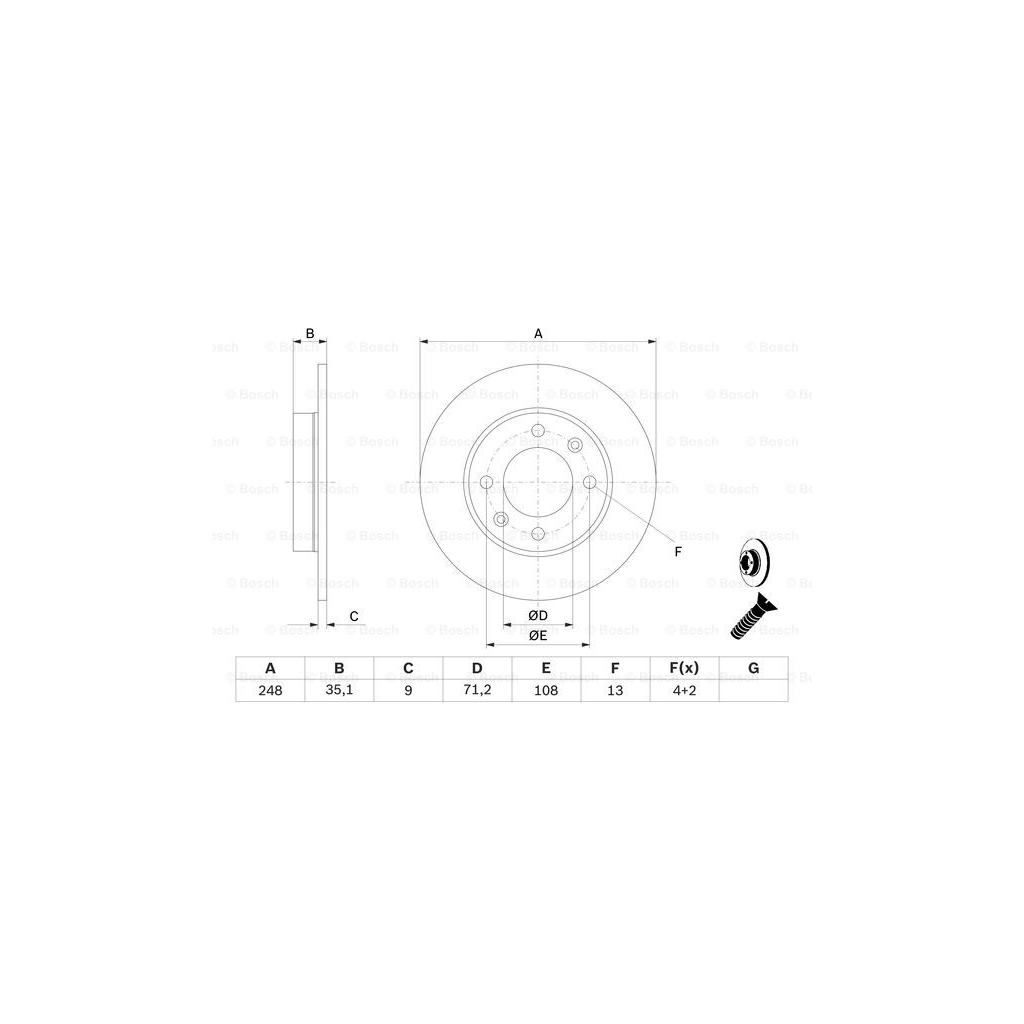 Гальмівний диск Bosch 0 986 478 608 - зображення 5