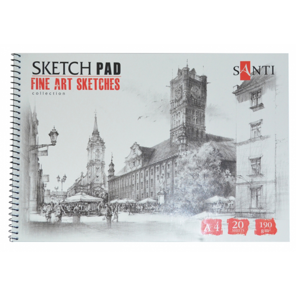 Альбом для малювання Santi для графіки Fine art sketches, А4 20 аркушів (742620) - зображення 1