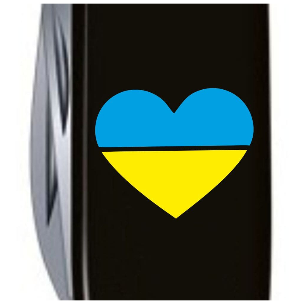 Ніж Victorinox Spartan Ukraine Black "Серце Жовто-Блакитне" (1.3603.3_T1090u) - зображення 4