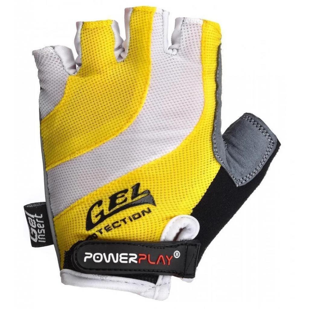 Велорукавиці PowerPlay 5034 White/Yellow XS (5034B_XS_Yellow) - зображення 2