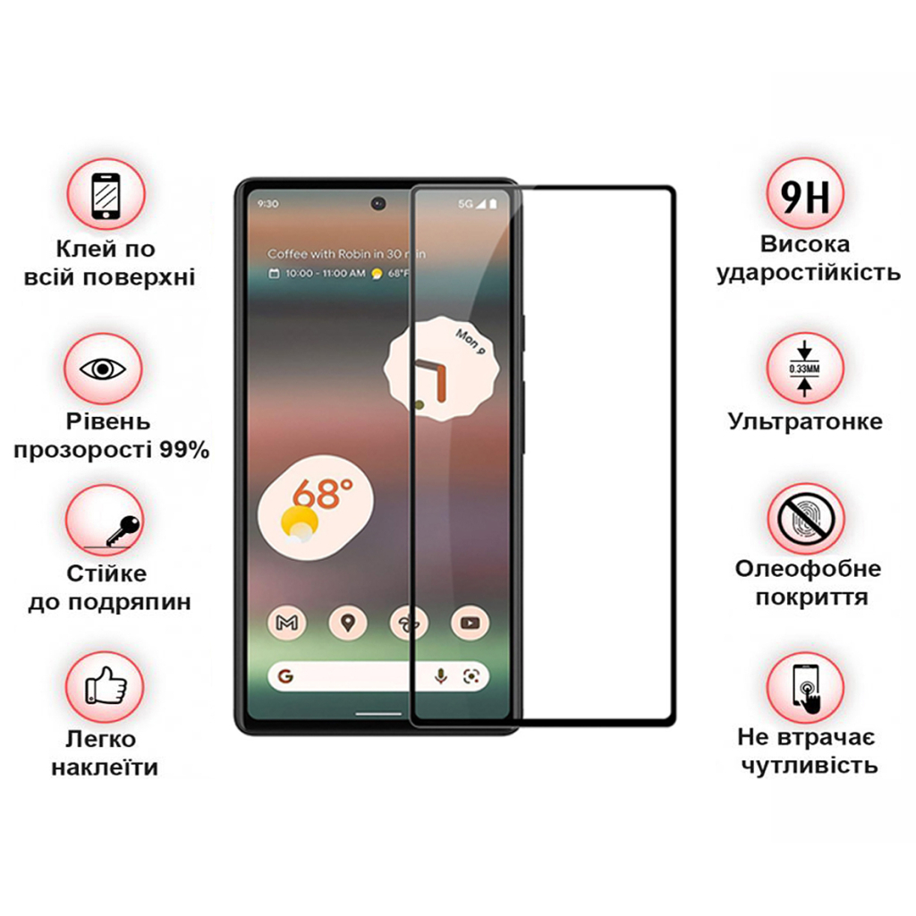 Скло захисне BeCover Google Pixel 7a Black (709767) - зображення 4