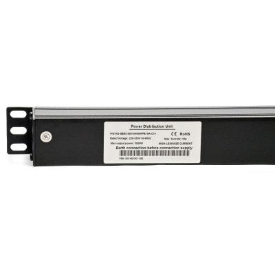 Силовий блок Kingda 19" 1U 9xSchuko, С14, без кабелю (KD-GER(16)N1009WKPB19A-C14) - зображення 3