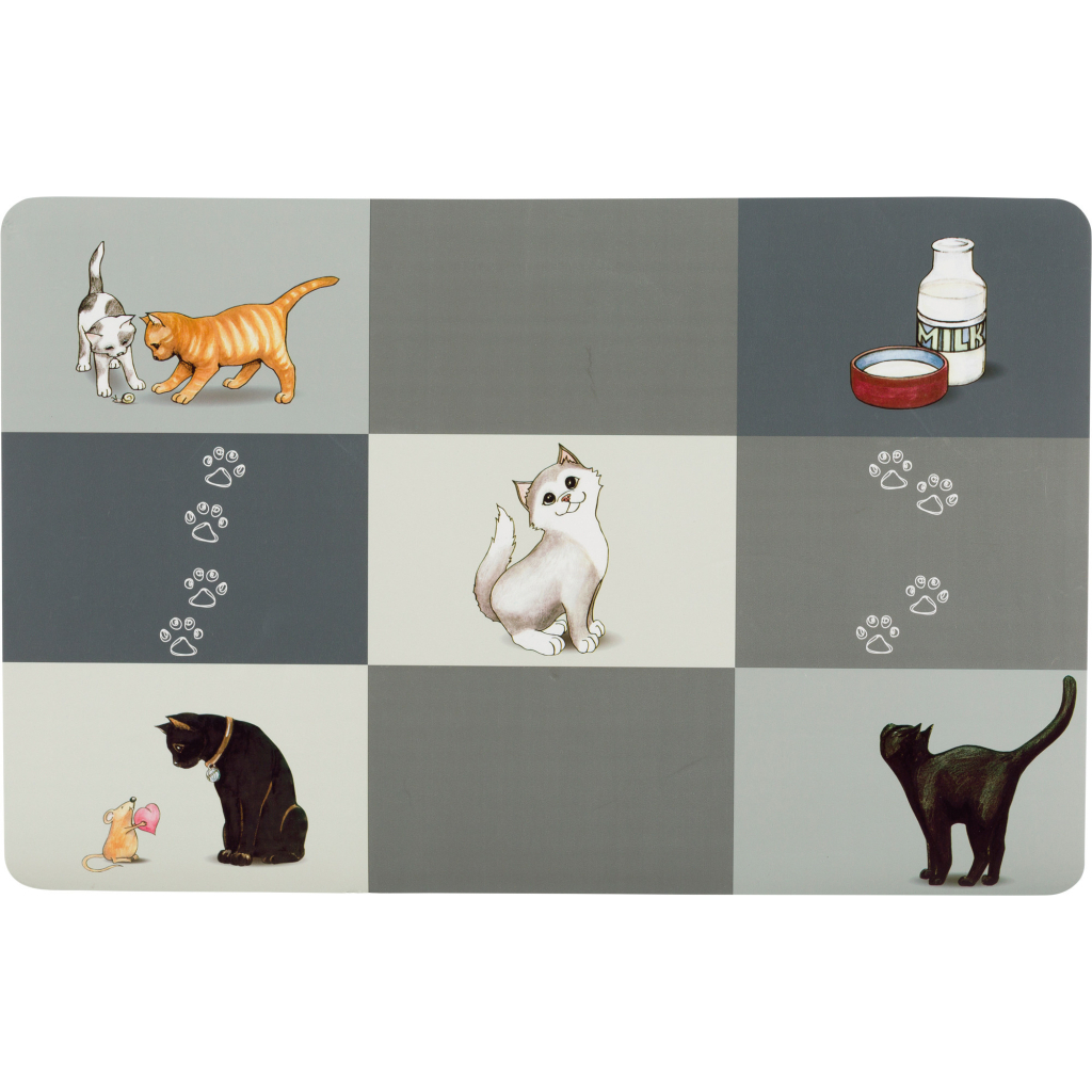 Килимок під миски Trixie Patchwork 44х28 см (сірий) (4011905245799) - зображення 1