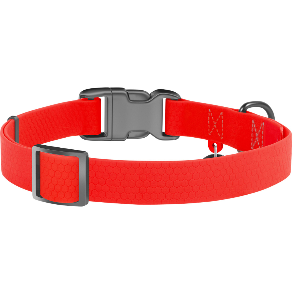 Нашийник для тварин WAUDOG Waterproof з QR паспортом Ш 25 мм Д 34-49 см червоний (27723) - зображення 2