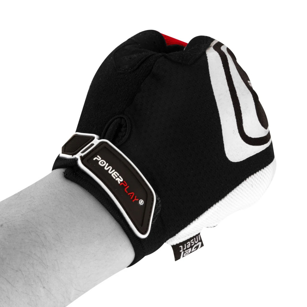 Велорукавиці PowerPlay 6588 Black/White XXL (6588_XXL_Black/White) - зображення 6