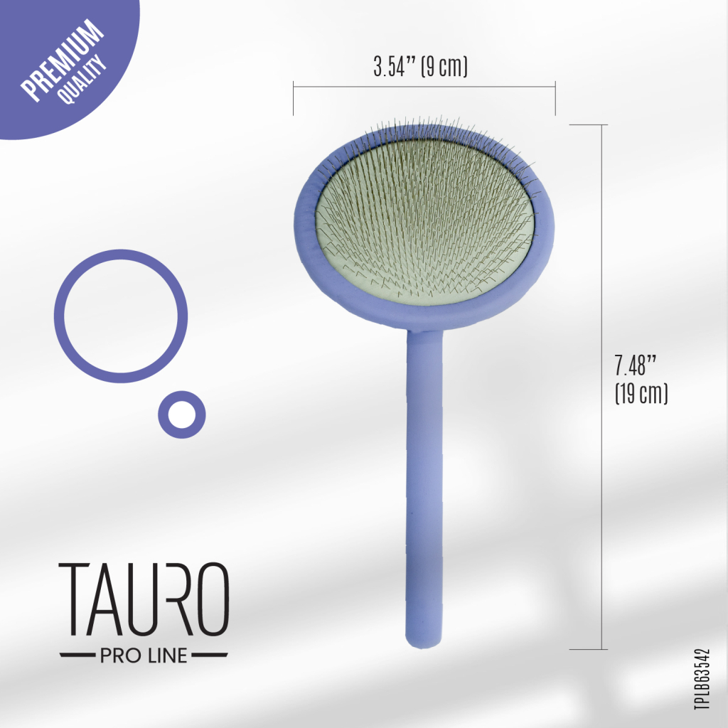 Гребінець для тварин Tauro Pro Line круглий M, зубці 11 мм purple (TPLB63542) - изображение 4