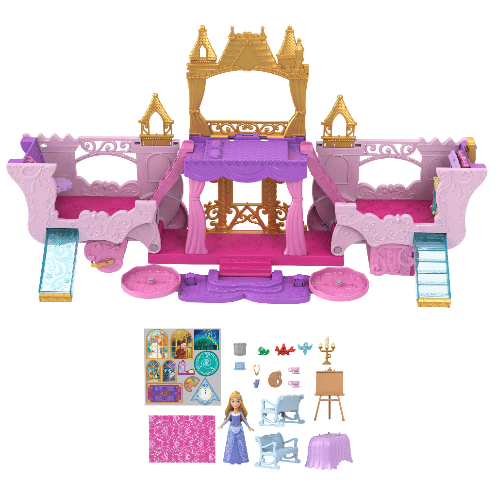 Лялька Disney Princess Карета-замок з міні-лялькою Аврора 2 в 1 (HWX17) - зображення 2