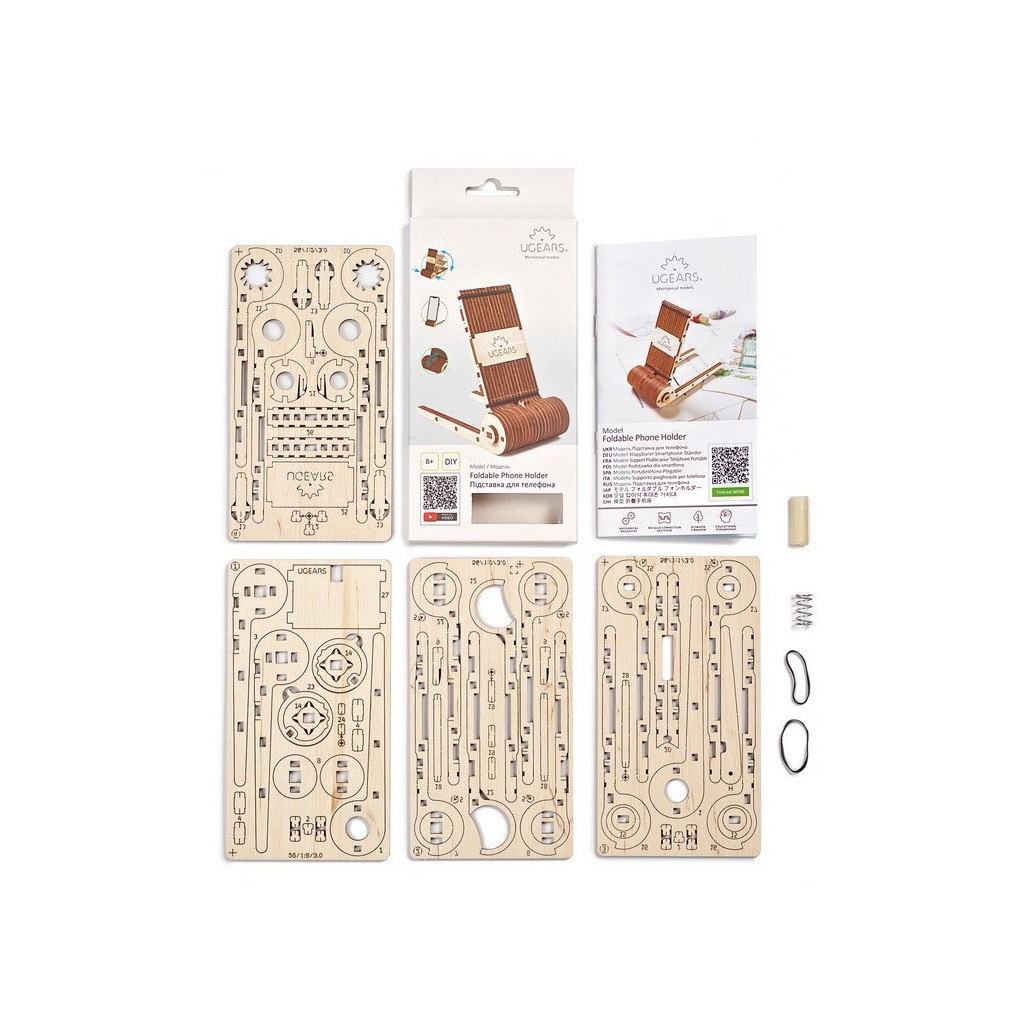 Конструктор Ugears Підставка для телефона (70145) - зображення 8
