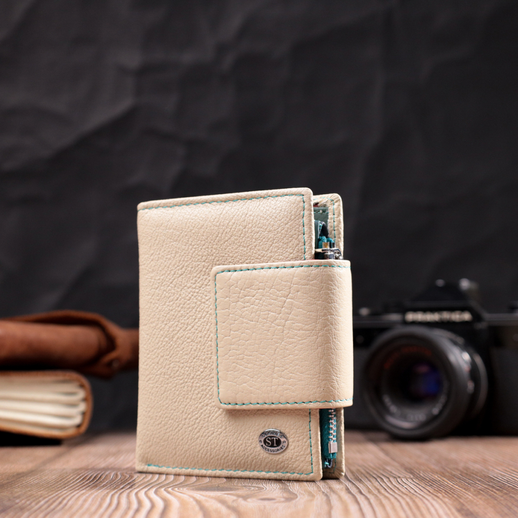 Гаманець ST Leather З натуральної шкіри Білий (19451) - зображення 9