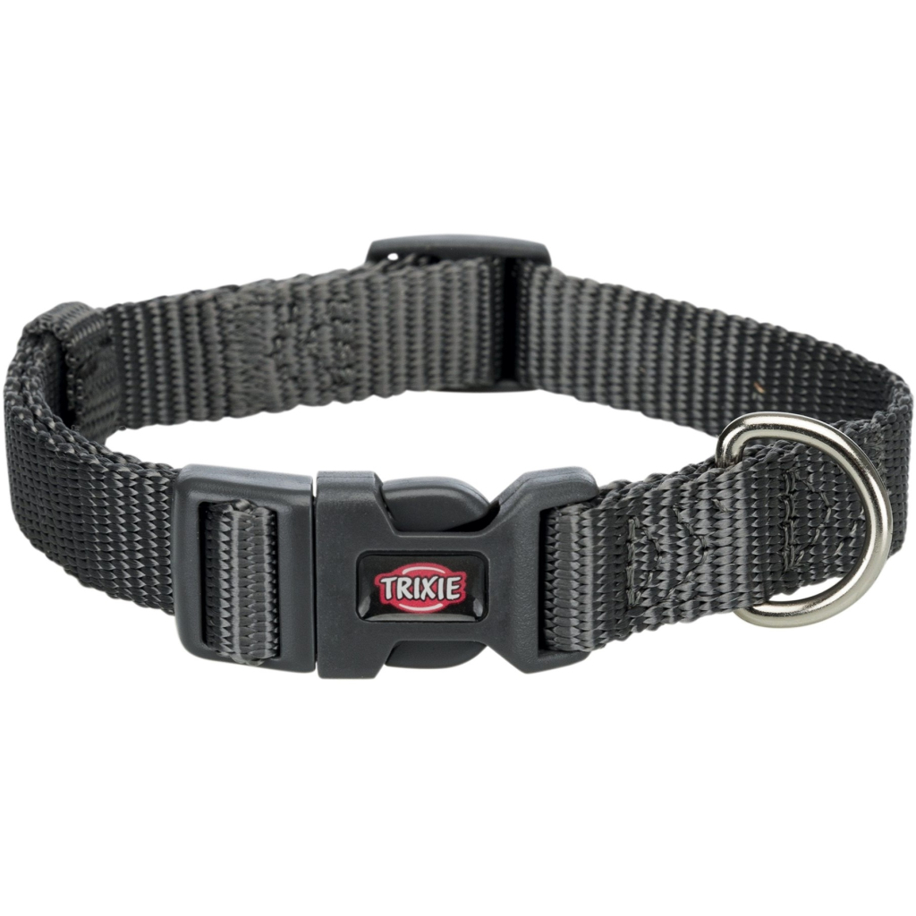 Нашийник для тварин Trixie Premium нейлон L-XL 40-65 см/25 мм графітовий (4053032020641) - зображення 1
