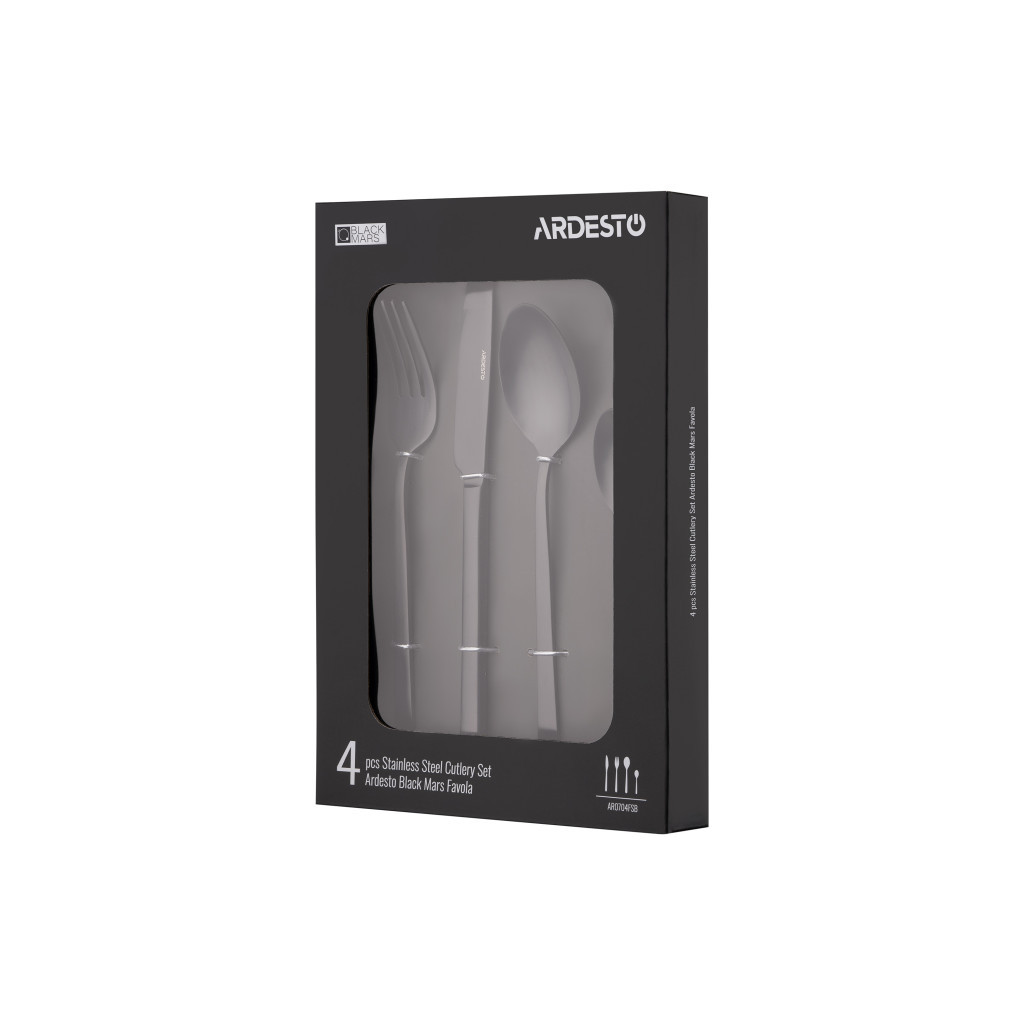 Набір столових приборів Ardesto Black Mars Favola 4 предмета Чорний (AR0704FSB) - изображение 10