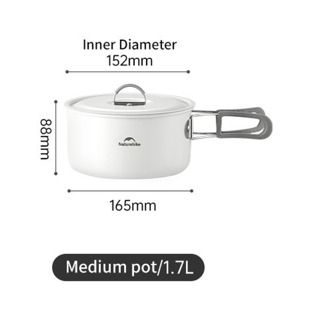 Котел туристичний Naturehike CNK2450CF013, 1.7 л, алюміній (6927595711972) - зображення 2