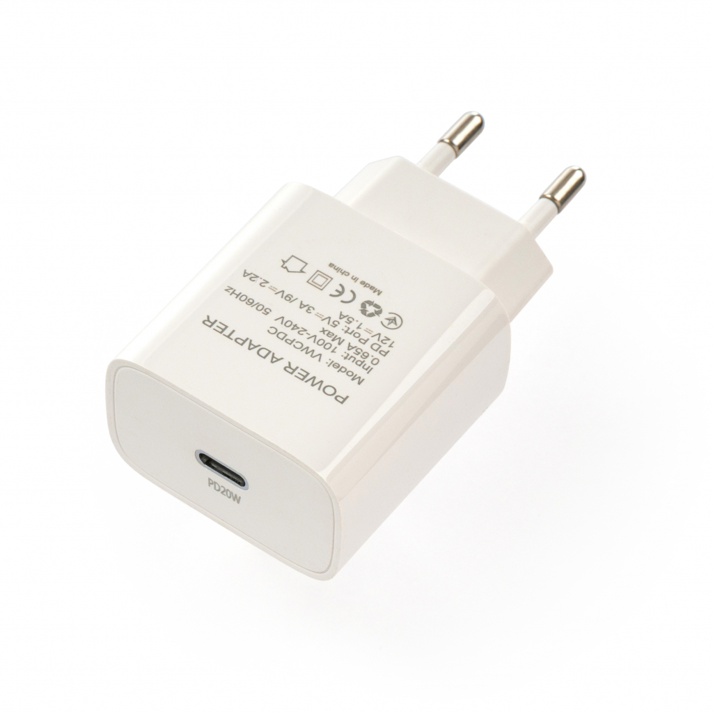 Зарядний пристрій Vinga PD Type-C 20W Charger white (VWCPDC) - зображення 3