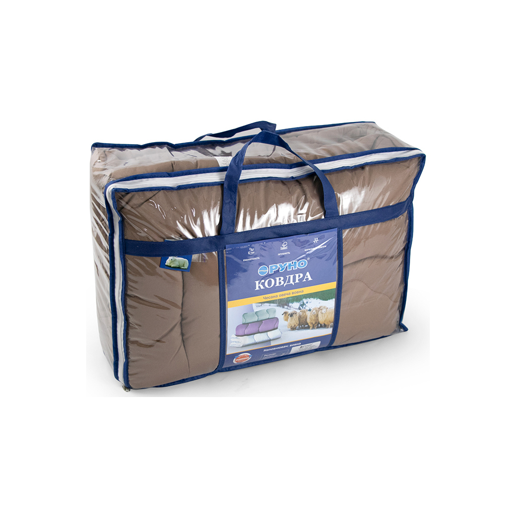 Ковдра Руно вовняна Brown 200х220 (322.52ШУ_Brown) - зображення 5