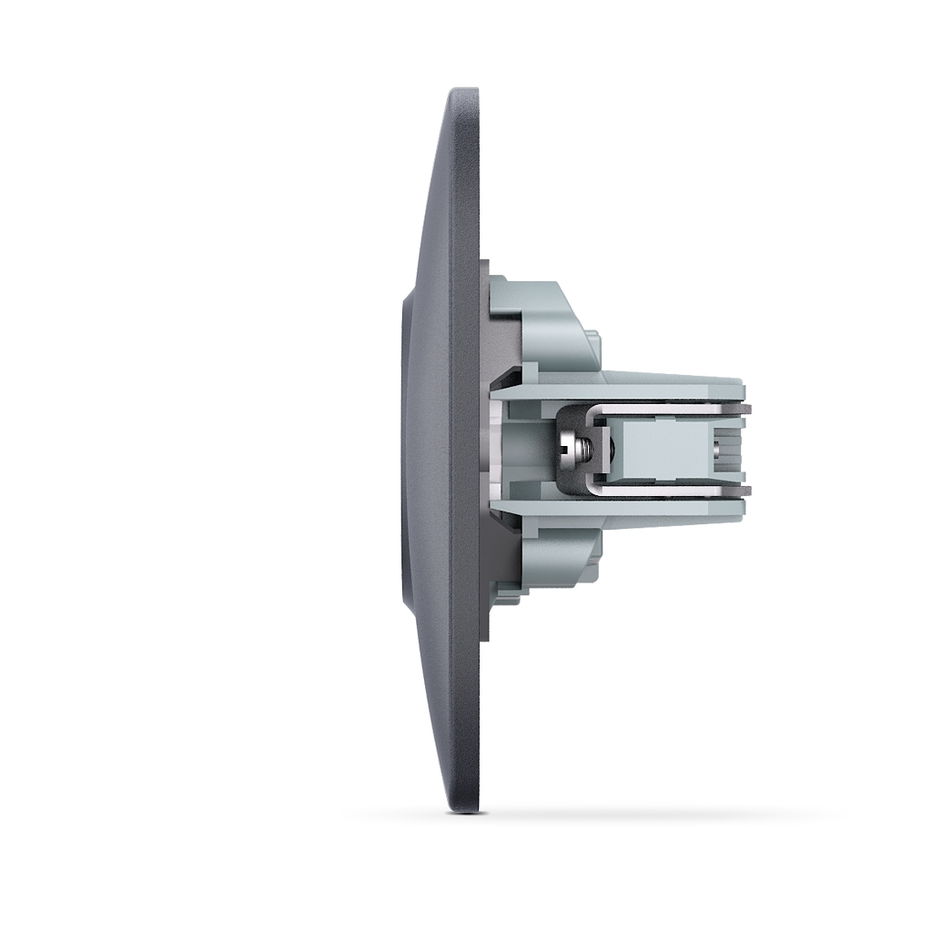 Розетка Videx BINERA 1ая черн (VF-BNSK1-BG) - зображення 3