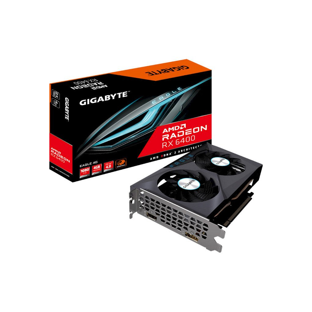 Відеокарта GIGABYTE Radeon RX 6400 4Gb EAGLE (GV-R64EAGLE-4GD) - зображення 1