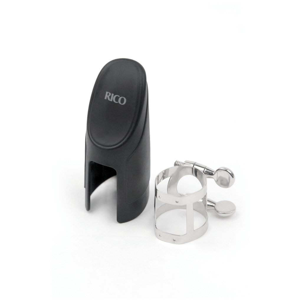 Лігатура для саксофонів D'Addario Rico Ligature & Cap For Soprano Sax Nickel-Plated (RSS1N) - зображення 1