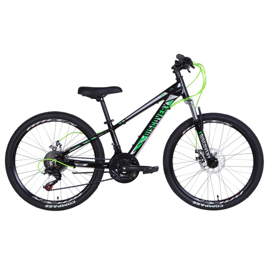 Велосипед Discovery 24" QUBE AM DD рама-11,5" 2021 Black/Green (OPS-DIS-24-267) - зображення 1