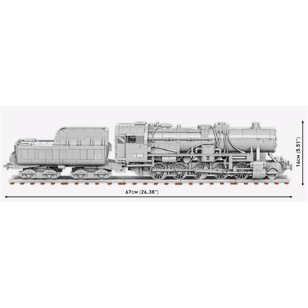 Конструктор Cobi Локомотив Kriegslokomotive Class 52 1:35, 2476 деталей (COBI-6281) - зображення 9