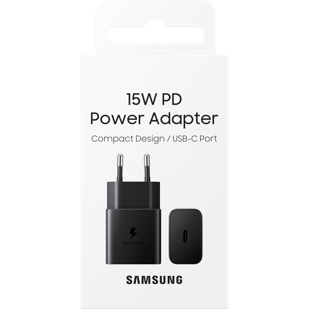 Зарядний пристрій Samsung 15W Power Adapter (w/o cable) Black (EP-T1510NBEGRU) - зображення 4
