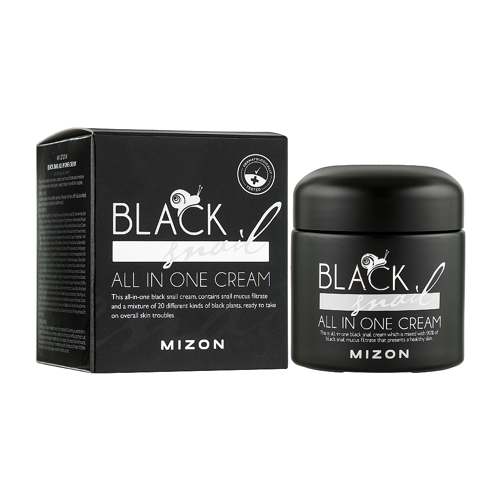 Крем для обличчя Mizon Black Snail All In One Cream 75 мл (8809663751753) - зображення 2