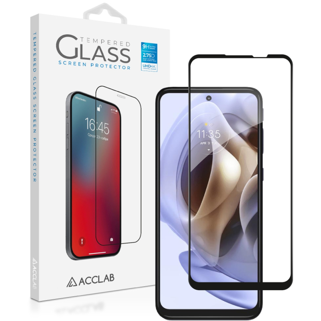 Скло захисне ACCLAB Full Glue MOTO G31/G41 Black (1283126546105) - зображення 1