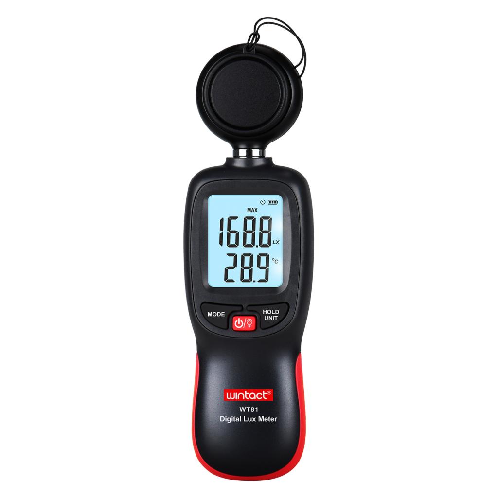 Вимірювач освітленості Wintact цифровий + термометр 200000 Lux (WT81) - зображення 1