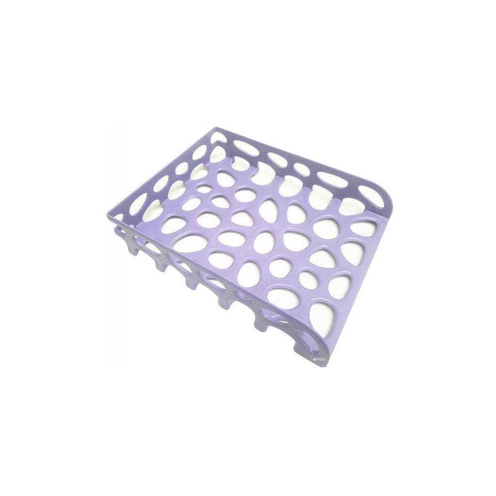 Лоток для паперів Optima горизонтальний пластик, бузковий (O36343) - зображення 1