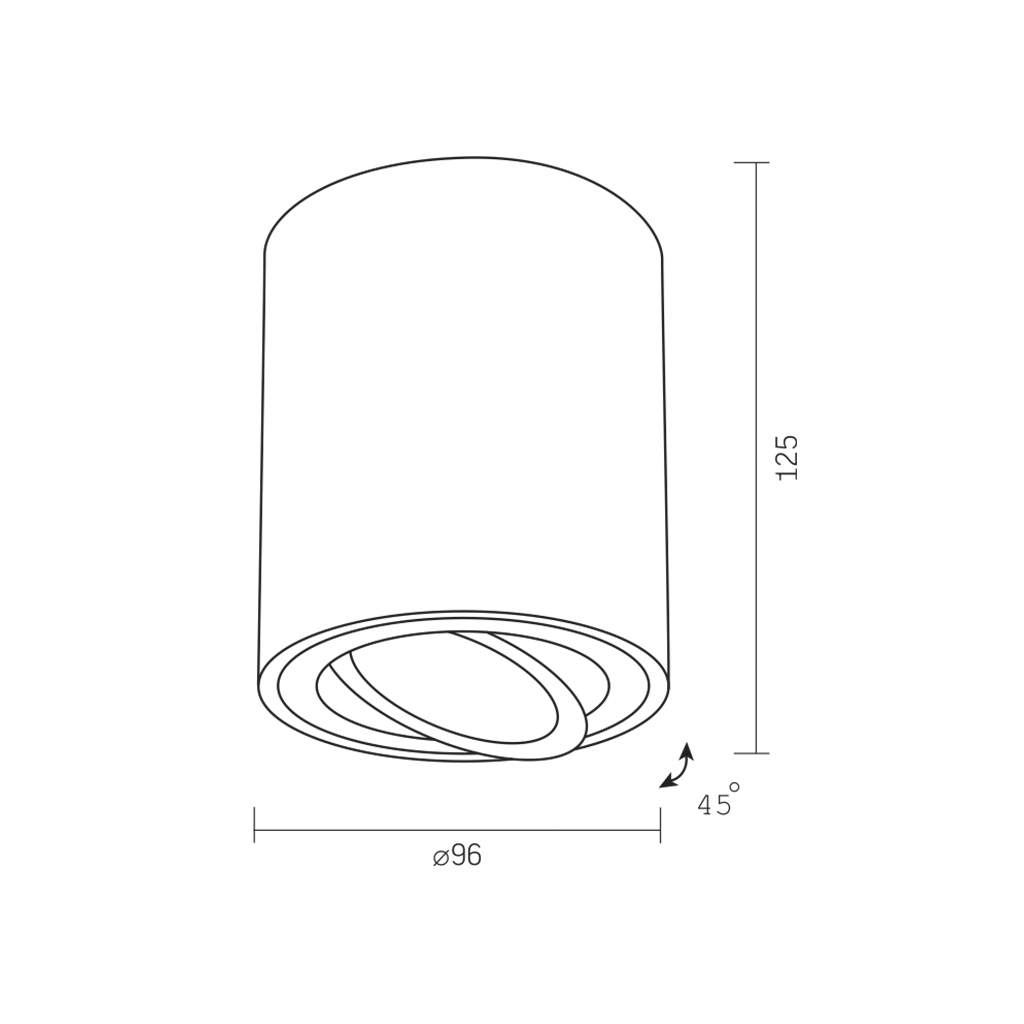 Світильник точковий Videx під лампу GU10 накладний Чорний (VL-SPF13A-B) - изображение 2