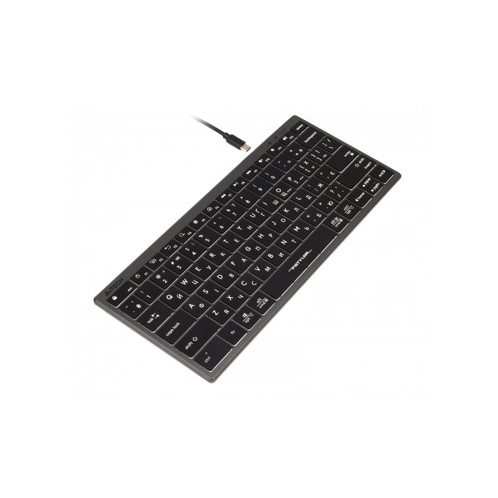 Клавіатура A4Tech FX61 USB Grey - зображення 5
