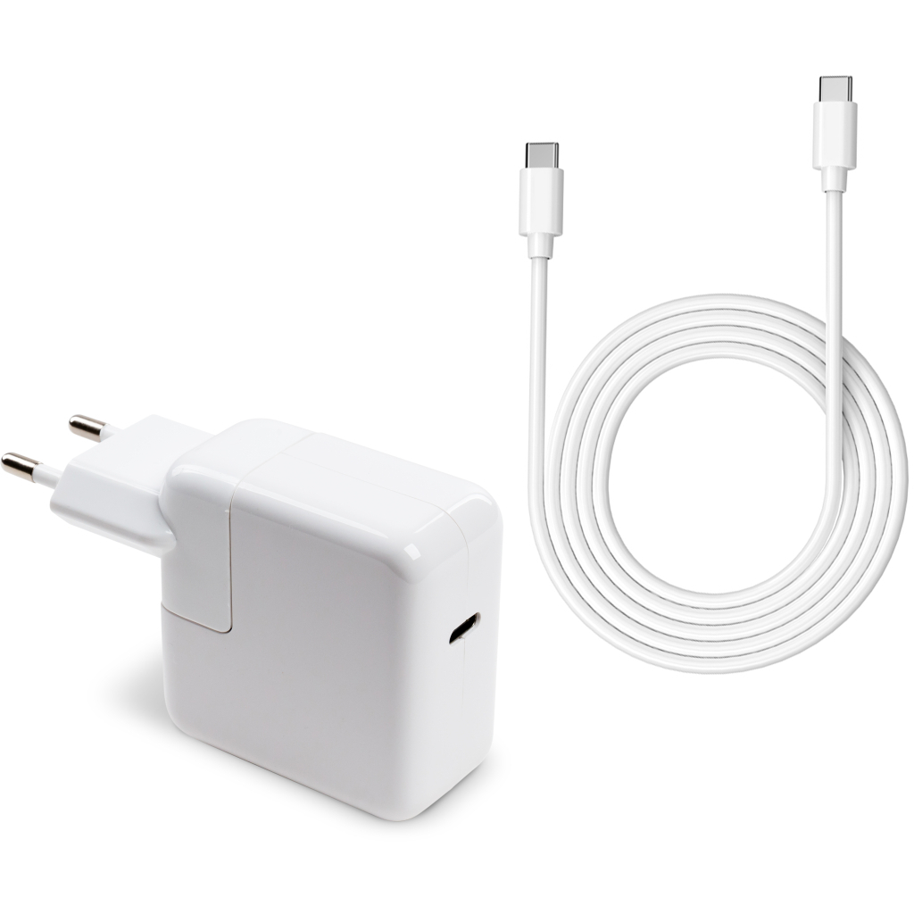 Блок живлення до ноутбуку Vinga Apple 30W 5V3A/9V3A/12V2.4A/14.5V2A/ 18V1.5A/20V1.5A USB-C (VPA-30-APP-C) - зображення 1