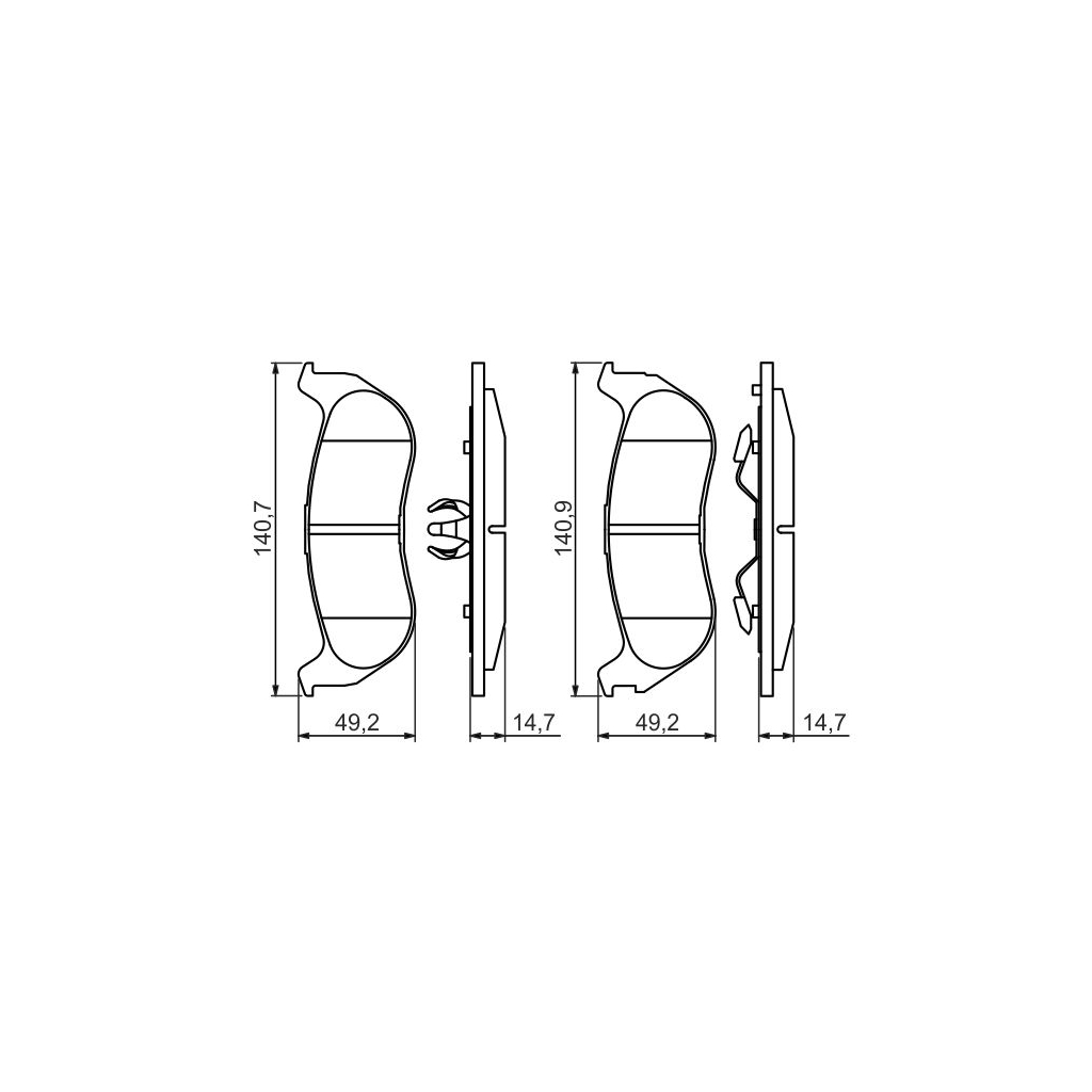 Гальмівні колодки Bosch 0 986 494 419 - изображение 3