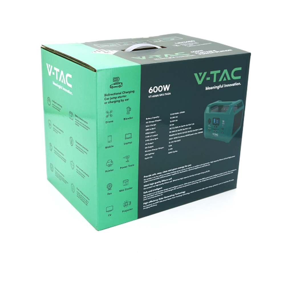 Зарядна станція V-TAC 600W, 576Wh (VT-606N) - изображение 6