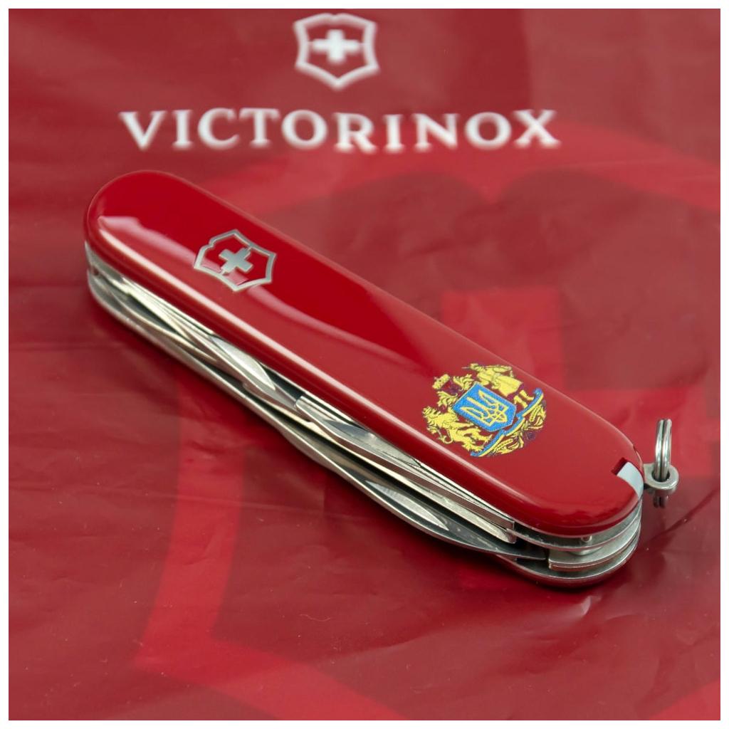 Ніж Victorinox Climber Ukraine Red "Великий Герб України" (1.3703_T0400u) - зображення 3