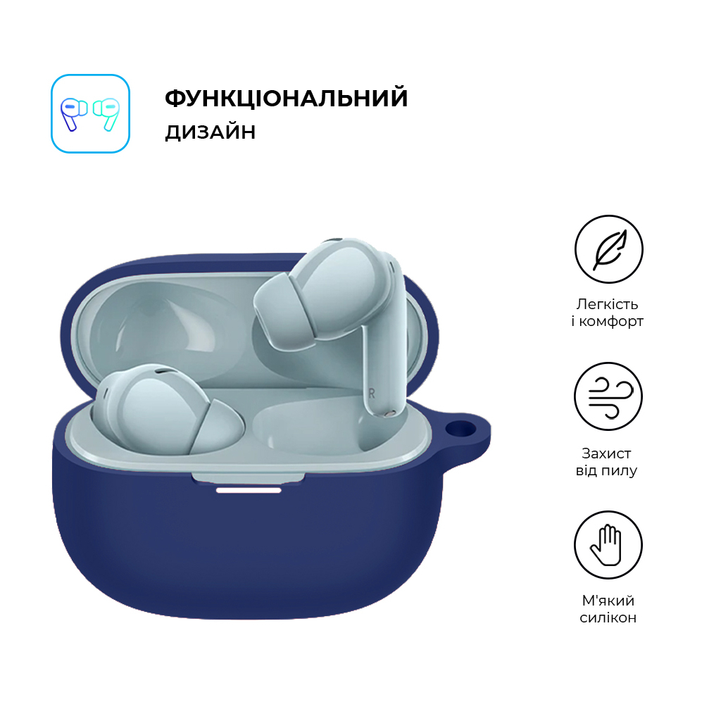 Чохол для навушників Armorstandart Hang Case для Xiaomi Redmi Buds 5 Pro Midnight Blue (ARM75478) - зображення 2