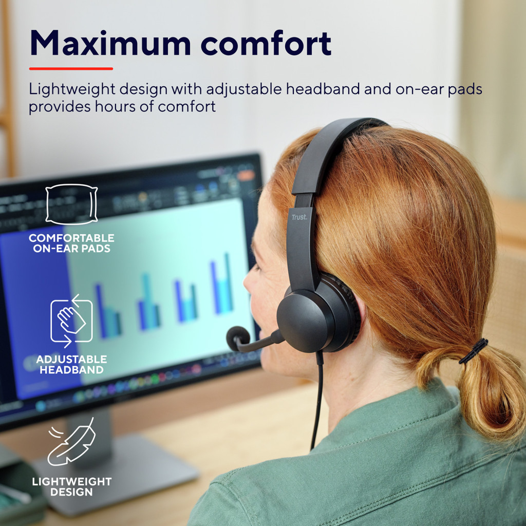 Навушники Trust Ayda PC 3.5mm Black (25087) - зображення 8