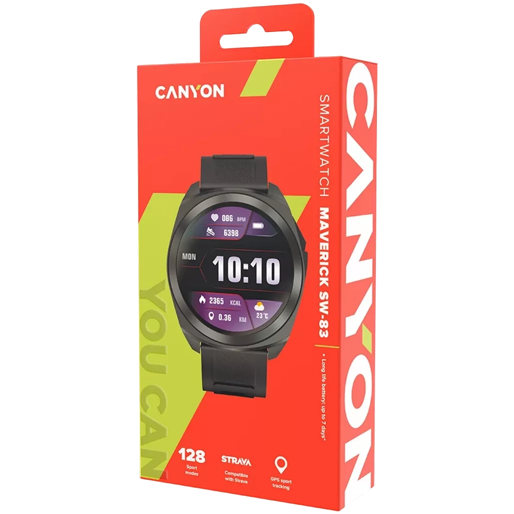 Смарт-годинник Canyon Maveric SW-83 GPS Black (CNS-SW83BB) - зображення 7