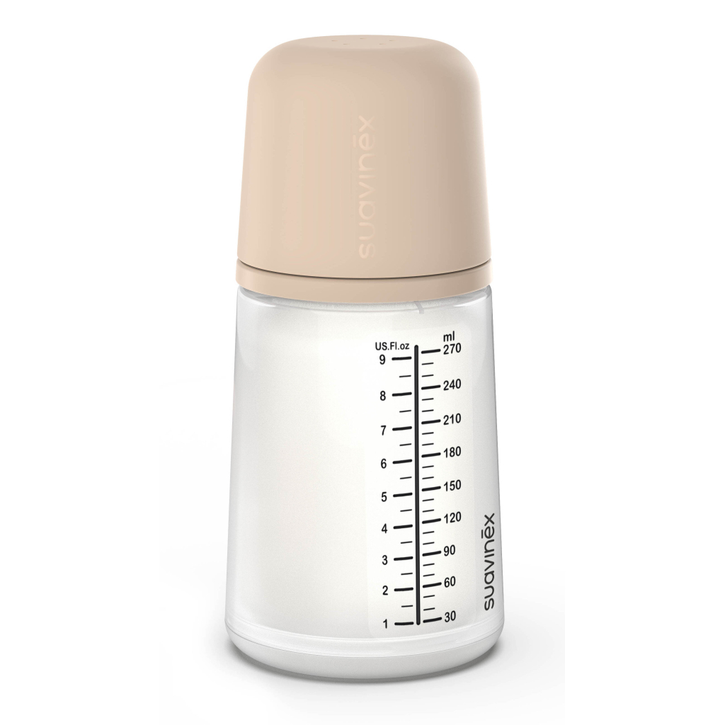 Пляшечка для годування Suavinex Zero. Zero Beige 270 мл, середній потік (308419) - зображення 2