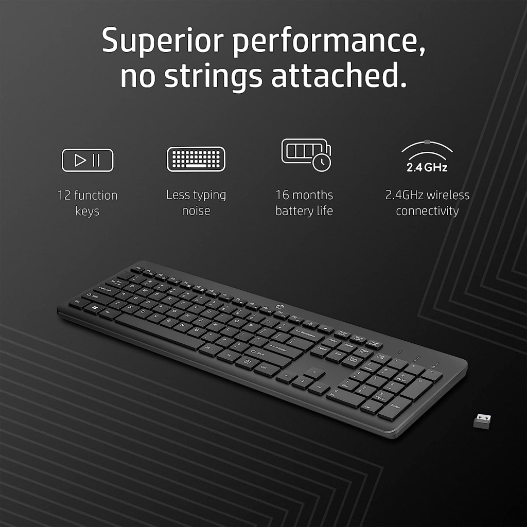 Клавіатура HP 230 Wireless UA Black (3L1E7AA) - зображення 5