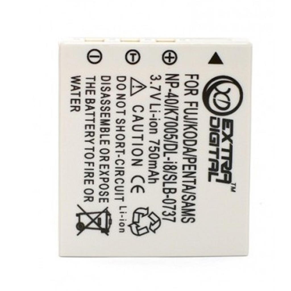 Акумулятор до фото/відео Extradigital Fuji NP-40, KLIC-7005, D-Li8/ Li-18, Samsung SB-L0737 (BDF2468) - зображення 1