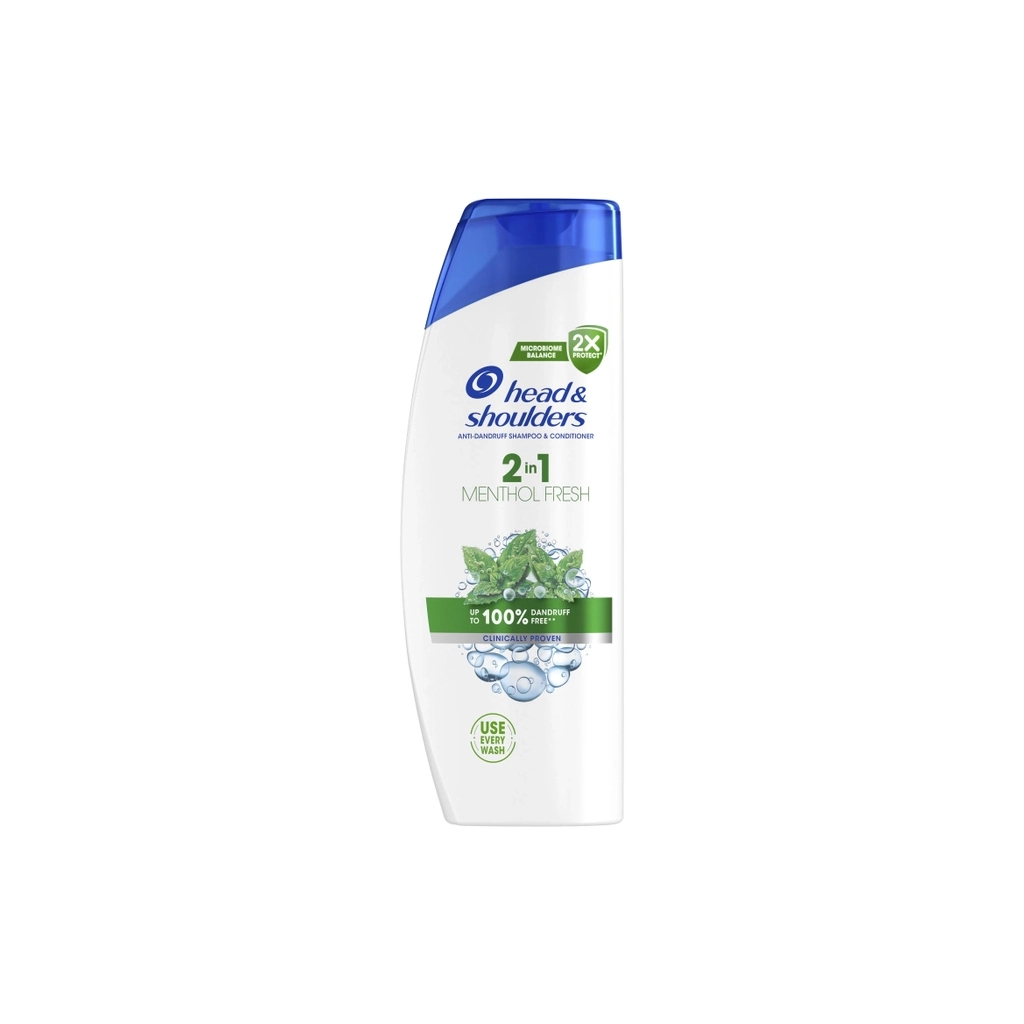 Шампунь Head & Shoulders 2 в 1 Проти лупи Свіжість ментолу 625 мл (8700216305372) - зображення 1