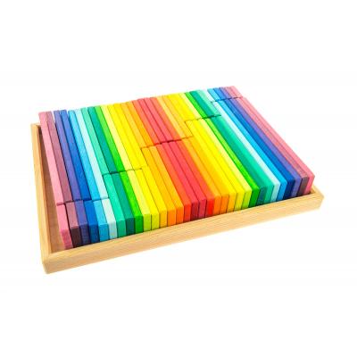 Конструктор Nic дерев'яний Будівельні пластини 64 ел. (NIC523302) - зображення 1