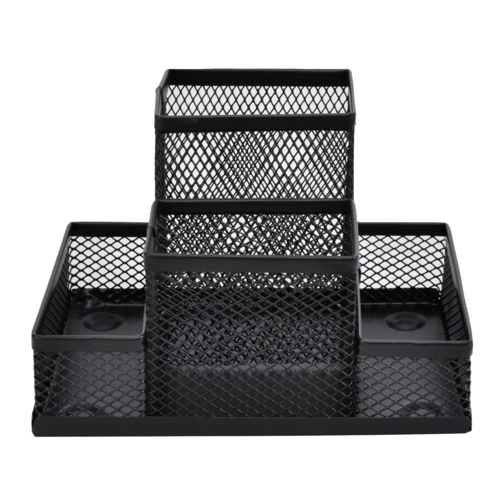 Настільний набір H-Tone металевий, 15,3х10,3х10 см, чорний (SET-HT-JJ41208) - зображення 2